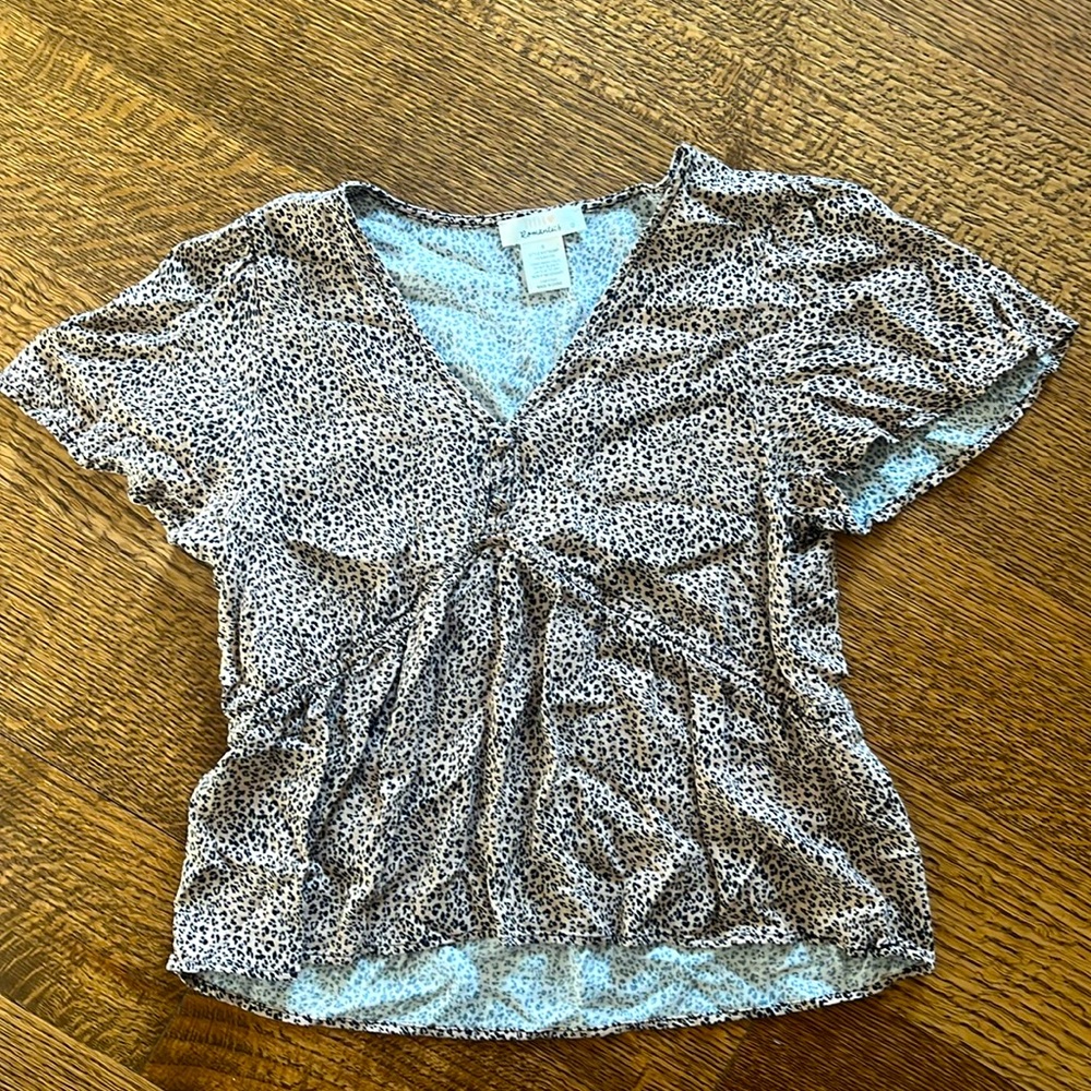 Leopard Print Flowy Tee
